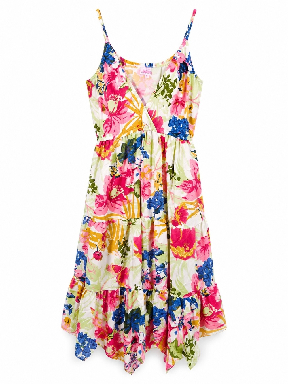 Martildo Boutique Floral Midi Boho Chic Summer Dress Medium